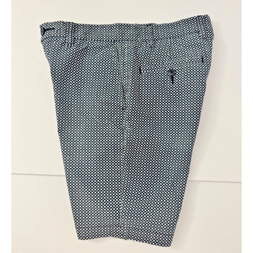Ben Sherman Mens Geometric Micro Print Chino Shorts Blue White Size 28